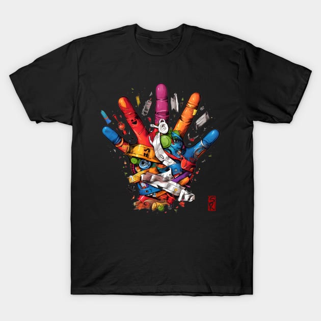 High Five T-Shirt by siriusreno